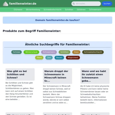 Screenshot familienwinter.de