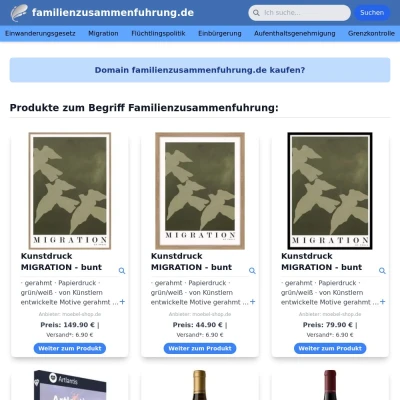 Screenshot familienzusammenfuhrung.de