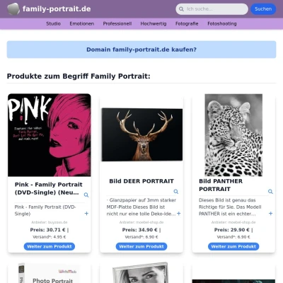 Screenshot family-portrait.de