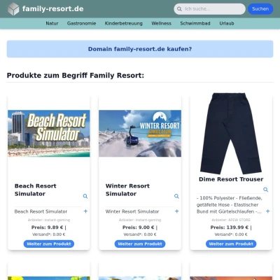 Screenshot family-resort.de