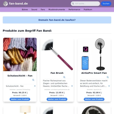 Screenshot fan-band.de