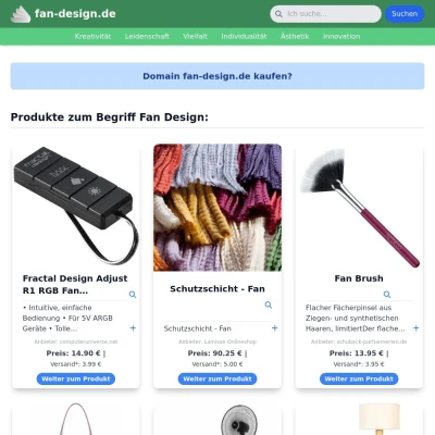 Screenshot fan-design.de