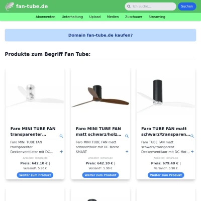 Screenshot fan-tube.de