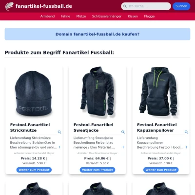 Screenshot fanartikel-fussball.de