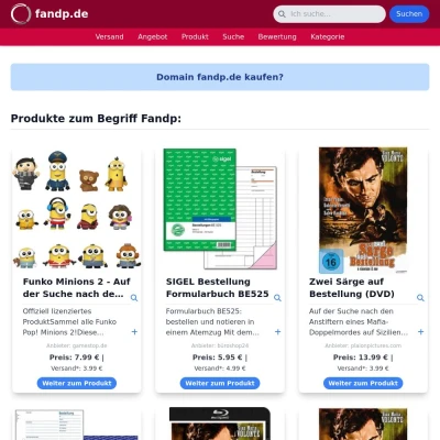 Screenshot fandp.de