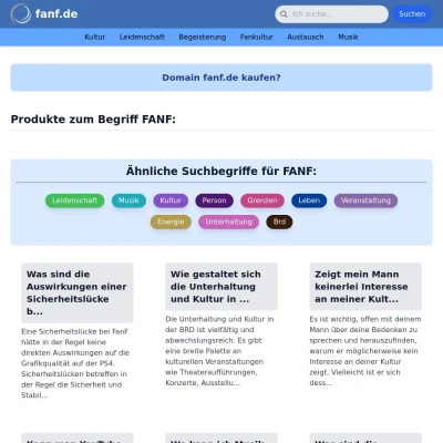 Screenshot fanf.de