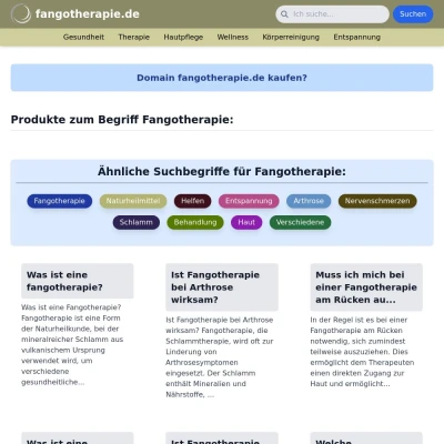 Screenshot fangotherapie.de