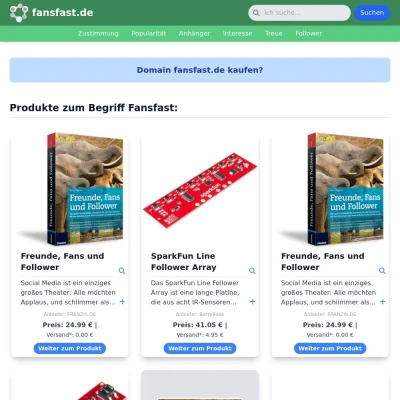 Screenshot fansfast.de