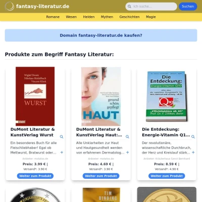 Screenshot fantasy-literatur.de