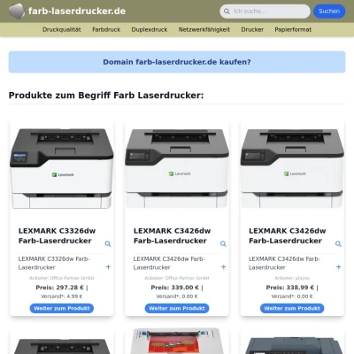 Screenshot farb-laserdrucker.de