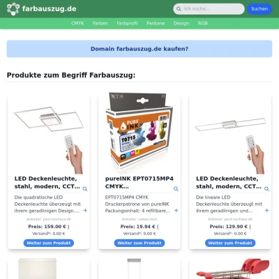 Screenshot farbauszug.de