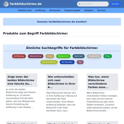 Screenshot farbbildschirme.de