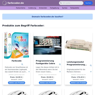 Screenshot farbcoder.de