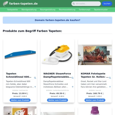 Screenshot farben-tapeten.de