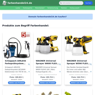 Screenshot farbenhandel24.de