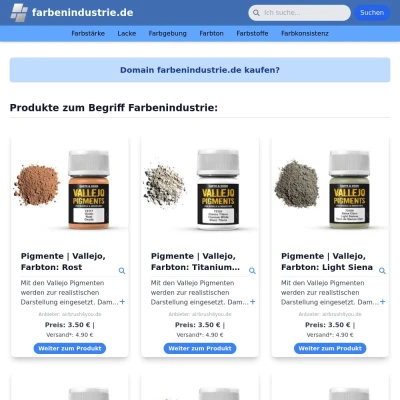 Screenshot farbenindustrie.de