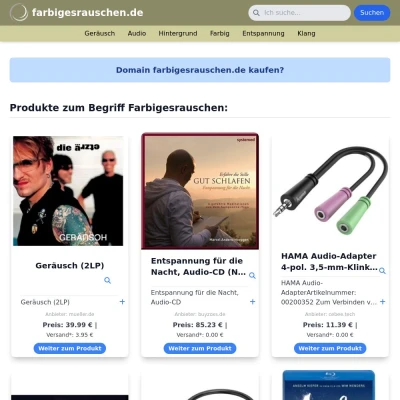 Screenshot farbigesrauschen.de