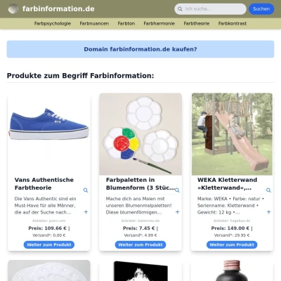 Screenshot farbinformation.de