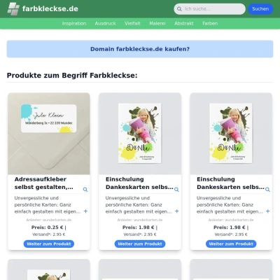 Screenshot farbkleckse.de