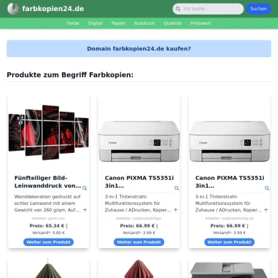 Screenshot farbkopien24.de