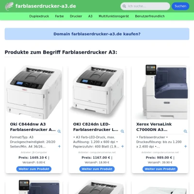 Screenshot farblaserdrucker-a3.de