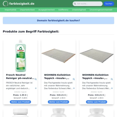 Screenshot farblosigkeit.de