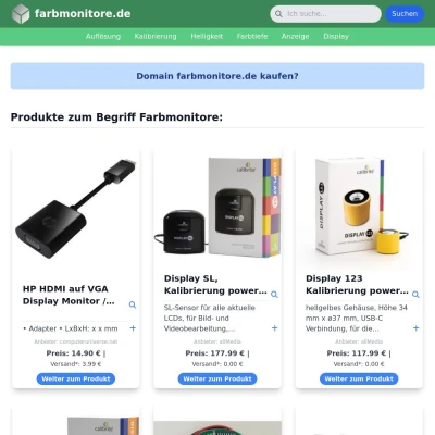 Screenshot farbmonitore.de