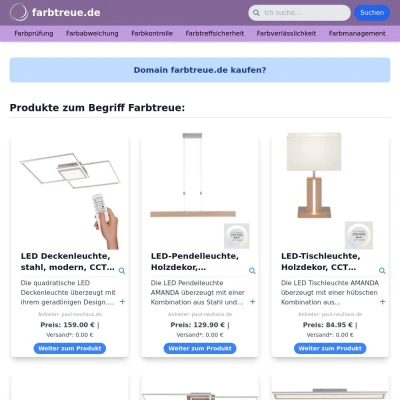 Screenshot farbtreue.de