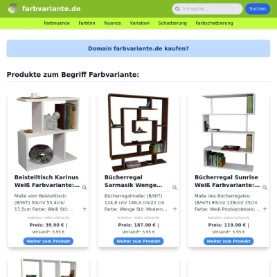 Screenshot farbvariante.de