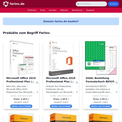 Screenshot farins.de