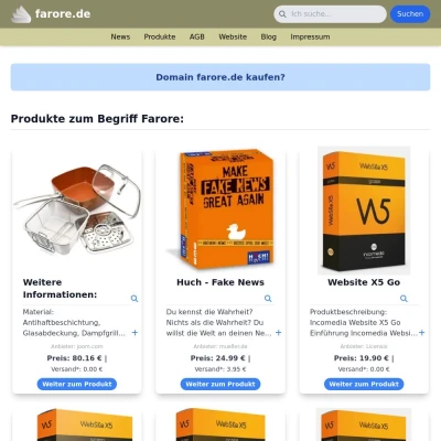 Screenshot farore.de