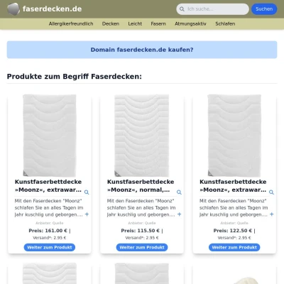 Screenshot faserdecken.de