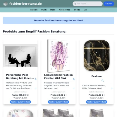 Screenshot fashion-beratung.de