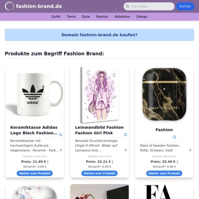 Screenshot fashion-brand.de