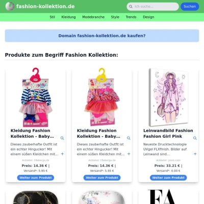 Screenshot fashion-kollektion.de