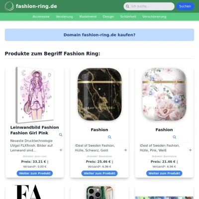 Screenshot fashion-ring.de