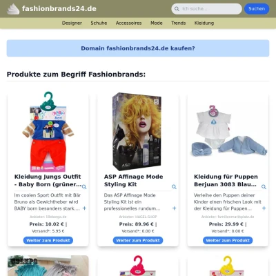 Screenshot fashionbrands24.de