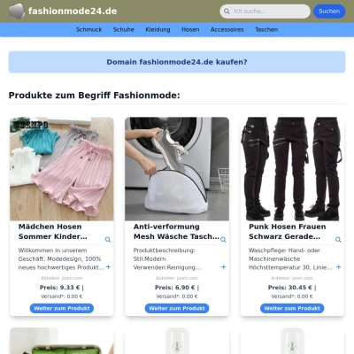 Screenshot fashionmode24.de