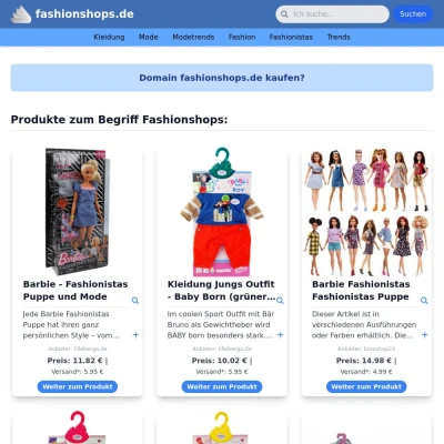 Screenshot fashionshops.de