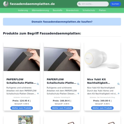 Screenshot fassadendaemmplatten.de