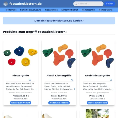 Screenshot fassadenklettern.de