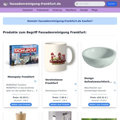 Screenshot fassadenreinigung-frankfurt.de