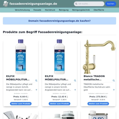 Screenshot fassadenreinigungsanlage.de