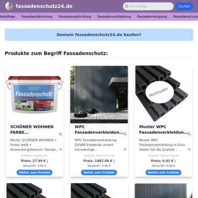 Screenshot fassadenschutz24.de