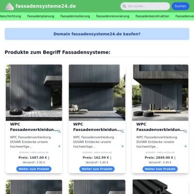 Screenshot fassadensysteme24.de