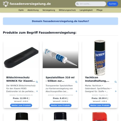 Screenshot fassadenversiegelung.de