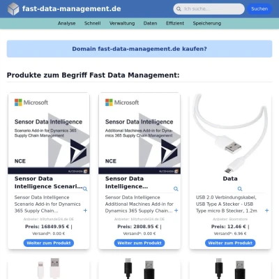 Screenshot fast-data-management.de