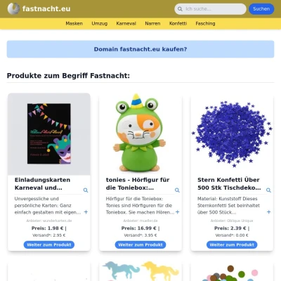Screenshot fastnacht.eu