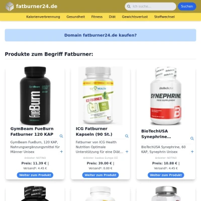 Screenshot fatburner24.de