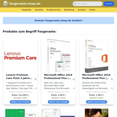 Screenshot faxgeraete-shop.de